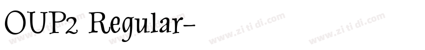OUP2 Regular字体转换